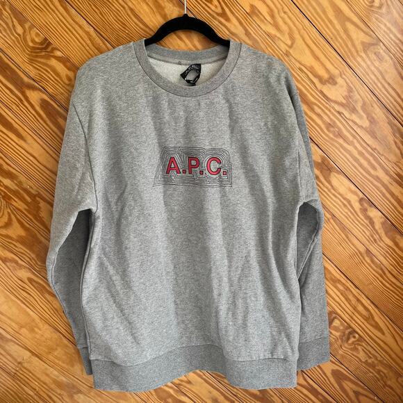 A.P.C. James Sweatshirt in Heathered Grey - Picture 2 of 4